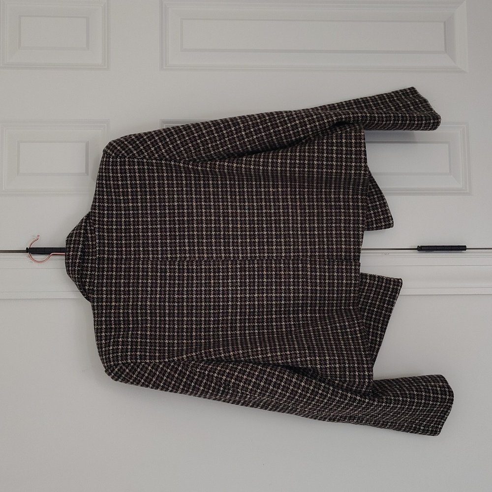 ASTR the label Manhattan Cropped Blazer Hazelnut‎ Houndstooth Size M - Picture 12 of 16